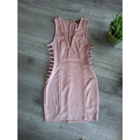 Dresses & Skirts - Pink Suede mini dress